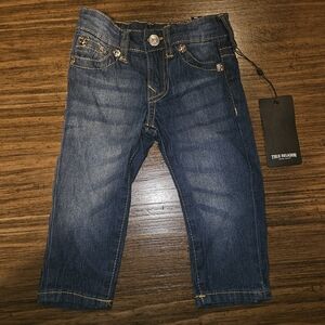 True Religion Geno Relaxed Slim Infants Dark Blue JeansSize 18 Months NWT